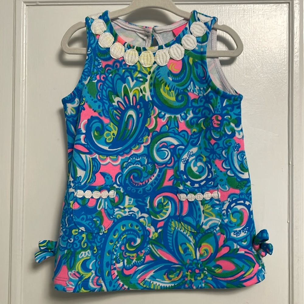 Lilly Pulitzer 18-24 months knit shift dress in Seabreeze Blue Hey Gull Friend
